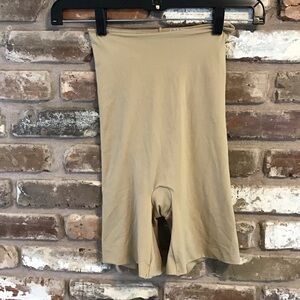 ASSETS Women's Tan High-Waist Shapewear Shaping Shorts Girdle 2X